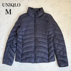 極美品 ユニクロUNIQLO ウルトラライトダウンジャケット ネイビー M