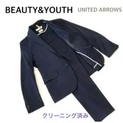 BEAUTY&YOUTH ネイビー テーラードスーツ　セットアップ　ネイビー