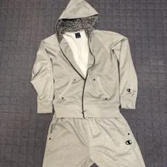 Champion グレー フード付きジャージ L