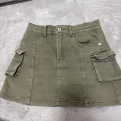 カーゴミニスカート カーキのサムネイル