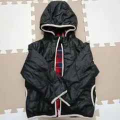 フリース裏地 フード付きアウター(黒)95cm！値引き中！