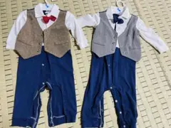 キッズ フォーマルスーツ 2点セット ネイビー双子