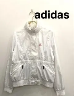 adidas ホワイト S 0124ジップアップジャケットゴルフ