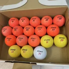 Fitway DISTANCE ロストボール 橙色＆黄色＆白色 18個セット