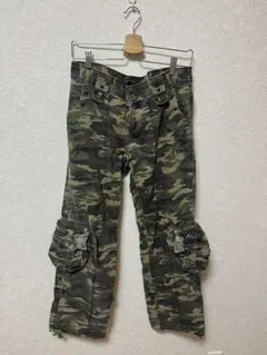 no id. 迷彩ギミックフレアパンツ　y2k 90s archive ダメージ archive lowbox grunge flare pants y2k - メルカリ