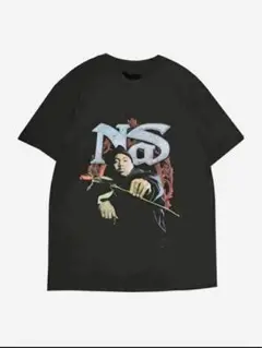 NaSロゴ グラフィック T XLブラック B級品