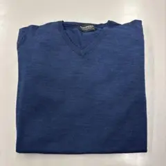 p*9様 JOHN SMEDLEY 30G Vネックニット M ダークブルー　薄