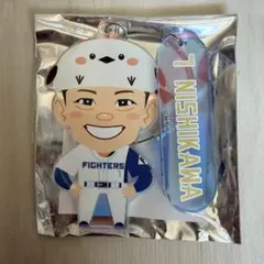 西川遥輝 ファイターズプレミアムガチャ 2連オーロラキーリング シマエナガ