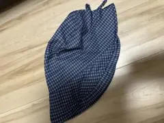 チェック柄リボン付きバケットハット