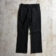 HERMES エルメス カシミヤ混 スラックス ウエストレザー ブラウン 31 