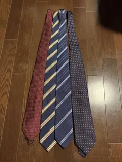 ネクタイ 4本セット 赤 青 ストライプ ドット