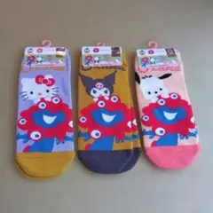 関西万博限定‼️　サンリオキャラクターソックスミャクミャクコラボ　3足セット