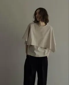 ローヘン lohen デザインカットソー　グレー ローヘン lohen デザインカットソーグレー