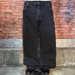USA古着 Levi's 501 ブラックデニムパンツ ワイド baggy