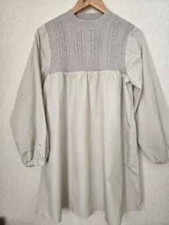 ケーブル編みデザイン長袖トップス