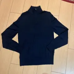 【美品】BANANA REPUBLIC メリノウール ハーフジップニット M
