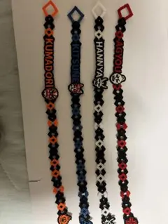O-MENZ ランダム刺繍ブレスレット　４人セット