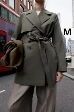 ZARA ザラ　撥水・防風加工 ダブルブレストトレンチコート