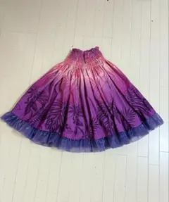 フラダンス パウスカート 紫 ピンク