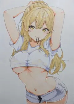 椎*つ様 オリジナルイラスト　A4サイズ　手書き