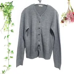 ♡美品♡ GU ジーユー【Ｌ】グレー　カーディガン　羽織　仕事　プチプラ　お洒落