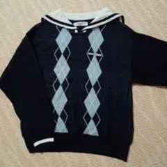 ☆1度のみ着用訳あり☆mezzopiano セーラー襟 ニットセーター 150