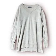 ベイフロー トップス Vネック長袖ニット きれいめ 無地 シンプル ベージュ F