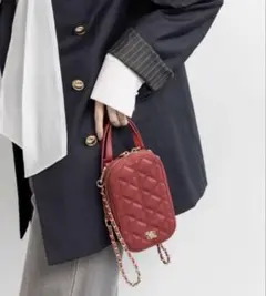 RANDA 2WAYキルティングマルチショルダーバッグ　レッド