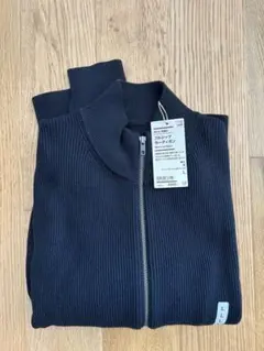 無印　フルジップカーディガン　L