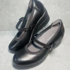 【美品✨】fuwaraku ストラップパンプス　23cm 3E 外反母趾　防水