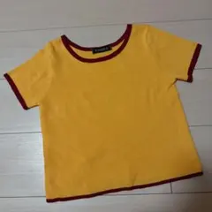 リンガーTシャツ イエロー×レッド