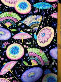 傘と扇柄　60cm Quilting Treasures