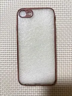 iPhone 7/8用 クリアケース ピンクフレーム