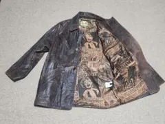 【極美品】希少色 ウインドアーマー 羊革 テーラードジャケット グレー 3L 極美品】希少色 ウインドアーマー 羊革 テーラードジャケット