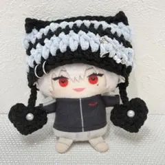 にじぱぺっと ぬい服 ぬい帽子 ネコ耳 ニット帽 10cm ちびぐるみ