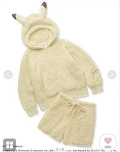 [ジェラート ピケ] ピカチュウパーカ&ショートパンツ　メンズ　Mサイズ