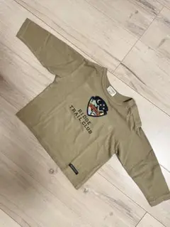 【エフオーキッズ】カーキ　ワッペン　長袖　ロンT サイズ90