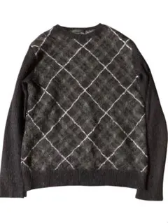 00s モヘア70％　アーガイル ニット　サイズ２　lounge lizard