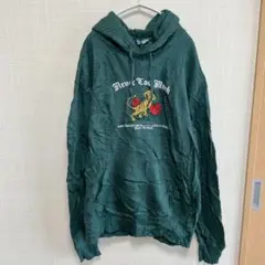 豪華刺繍H&M タイガー ローズ パーカー L 深緑 ストリート ゆるだぼ 古着のサムネイル