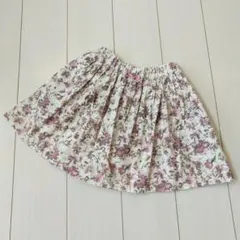 エニィファム　any FAM　スカート　130　花柄　ウエストゴム　リボン付き
