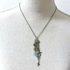 ダイヤモンドカットスワロフスキー　天使 ハート 十字架ネックレス レディガガ愛用