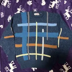 80s McGREGOR ニット　幾何学模様