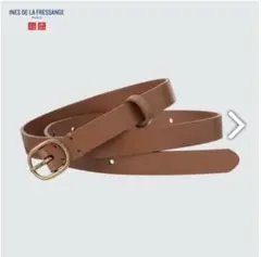 UNIQLO ナローベルト ブラウン　INES DE LA FRESSANGE