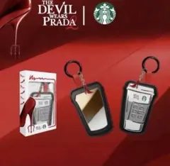 中国限定品プラダを着た悪魔Starbucksスタバミラーキーホルダー 2個セット 中国限定 プラダを着た悪魔2 スターバックス コラボ ミラー