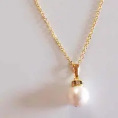 大粒コットンパール ネックレス