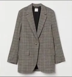 H&M チェック柄 テーラードジャケット Lサイズ