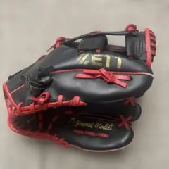 ZETT E-611 プロモデル グローブ 黒/赤