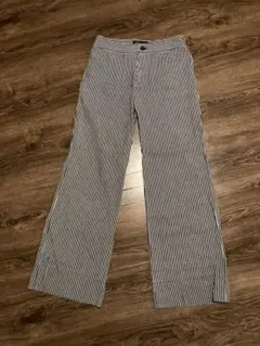 RAY BEAMS ヒッコリー ストライプ ワークパンツ ワイドパンツ