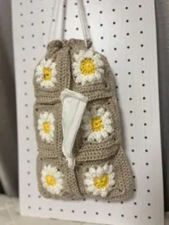 お花のティッシュケース 巾着型