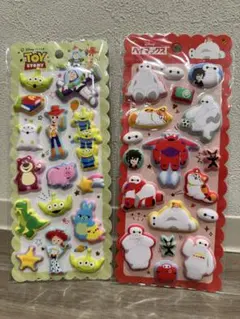 [正規品] ディズニー　トイストーリー　ベイマックス　マシュマロシール2枚セット